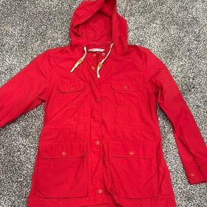Woolrich Women's Vibrant Red Hooded Utility Jacket